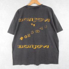 画像2: 90's BON JOVI USA製 ハードロックバンド プリントTシャツ BLACK XL (2)