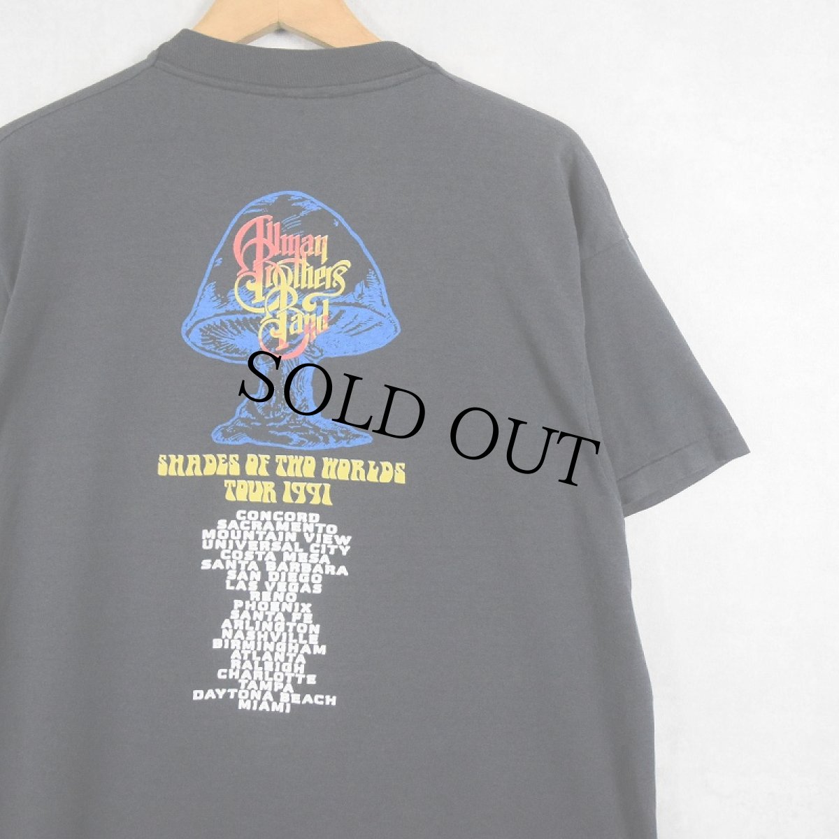 画像2: 90's ALLMAN BROTHERS BAND ブルースロックバンド ツアープリントTシャツ BLACK (2)