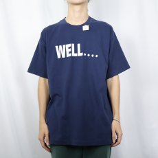 画像2: 90's "WELL...." プリントTシャツ NAVY (2)