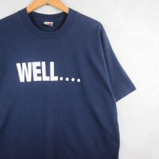 画像1: 90's "WELL...." プリントTシャツ NAVY (1)