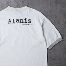 画像2: 90's〜 Alanis Morissette CANADA製 "Do I Stress You Out" シンガーソングライタープリントリンガーTシャツ XL (2)