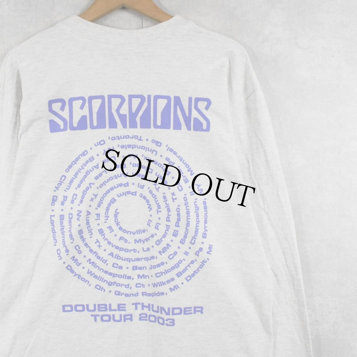 画像2: 90's SCORPIONS USA製 ヘヴィメタルバンド プリントロンT L (2)