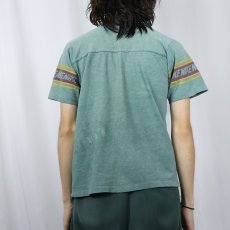 画像3: 80's NIKE 紺タグ ロゴプリントフットボールTシャツ S (3)