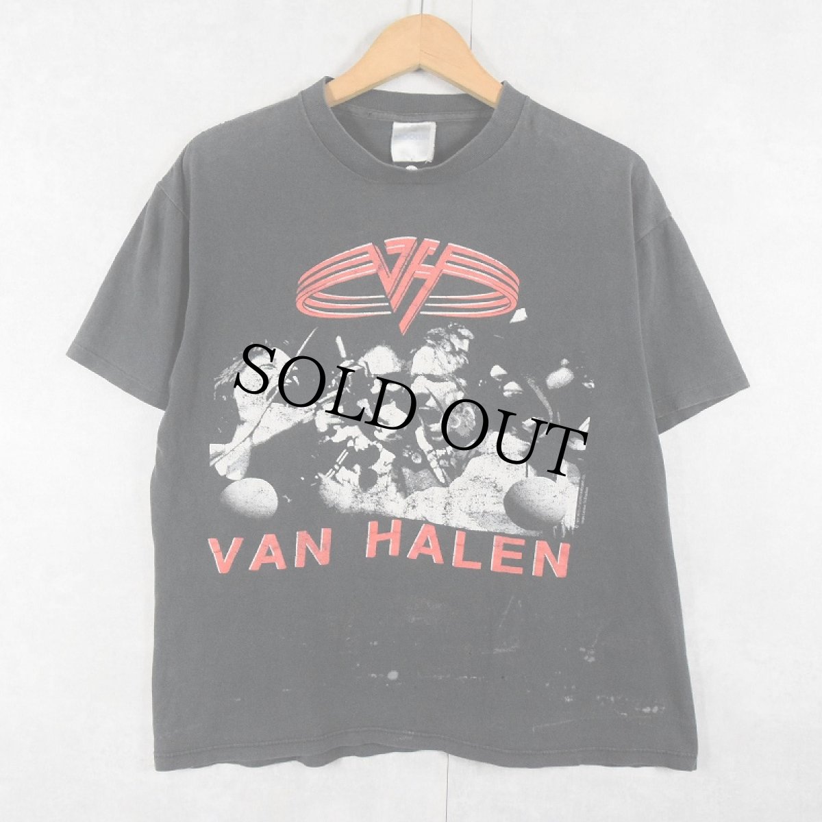 画像1: 90's VAN HALEN USA製 ハードロックバンド プリントTシャツ BLACK L (1)