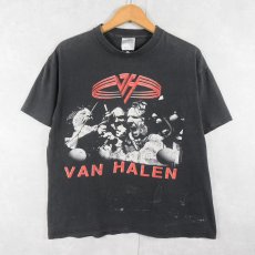 画像1: 90's VAN HALEN USA製 ハードロックバンド プリントTシャツ BLACK L (1)