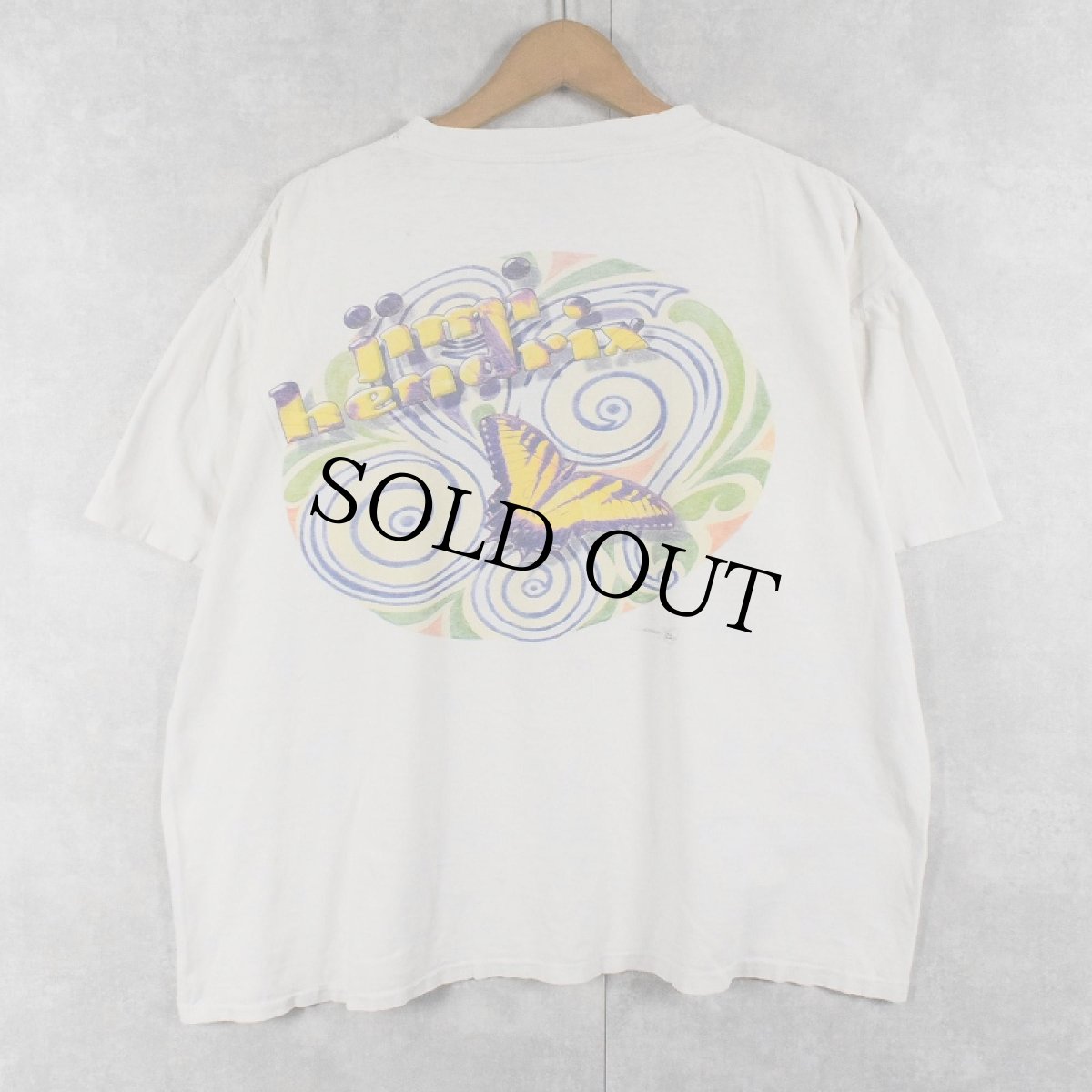 画像2: 90's Jimi Hendrix ミュージシャン プリントTシャツ XL (2)