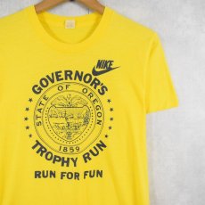 画像1: 80's NIKE 社外タグ USA製 "GOVERNOR'S TROPHY RUN" プリントTシャツ M (1)