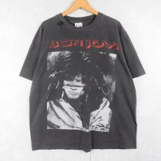 画像1: 90's BON JOVI USA製 ハードロックバンド プリントTシャツ BLACK XL (1)