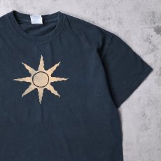 画像1: 太陽 プリントTシャツ BLACK M (1)