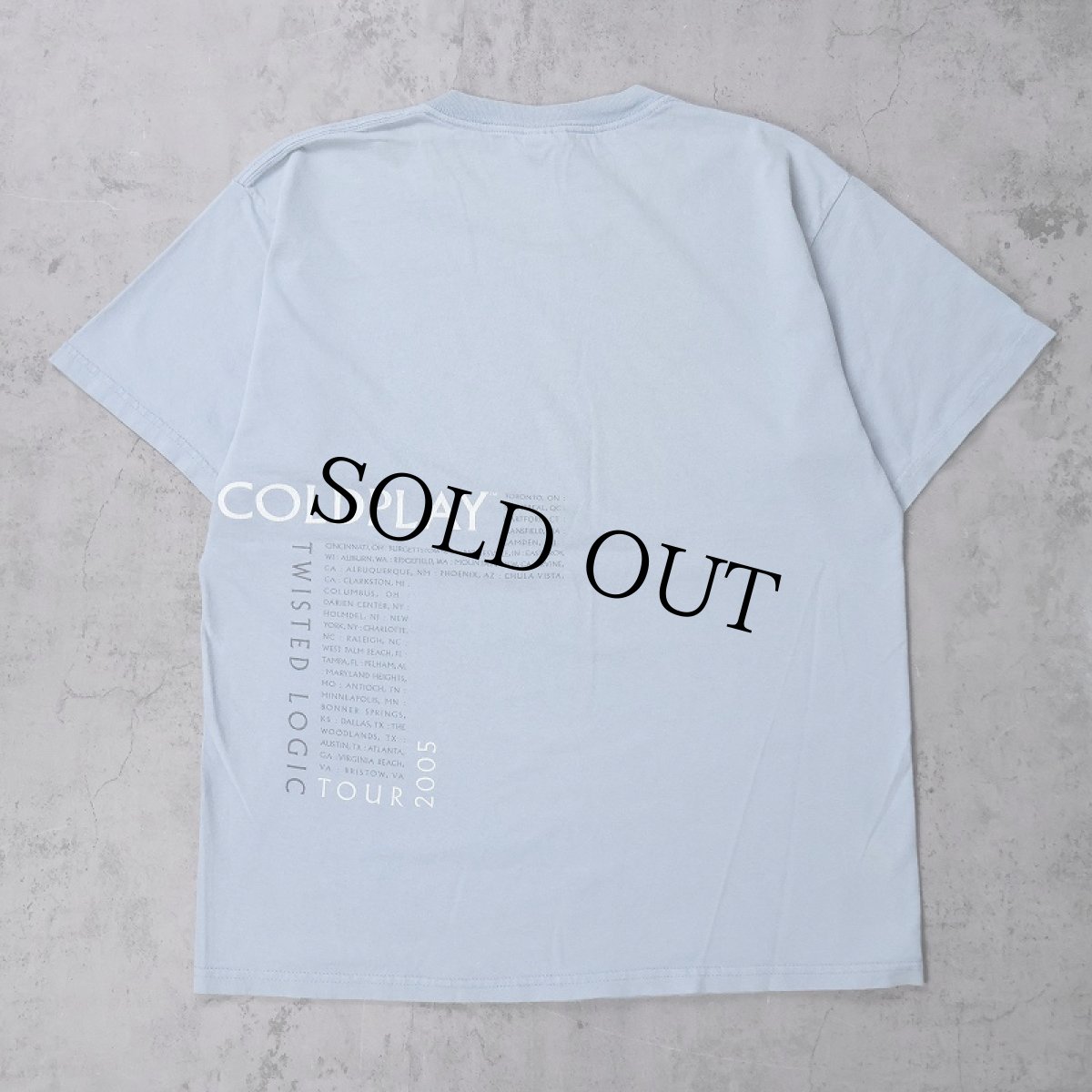 画像2: 2005 Coldplay "TWISTED LOGIC TOUR" ロックバンドツアープリントTシャツ L (2)