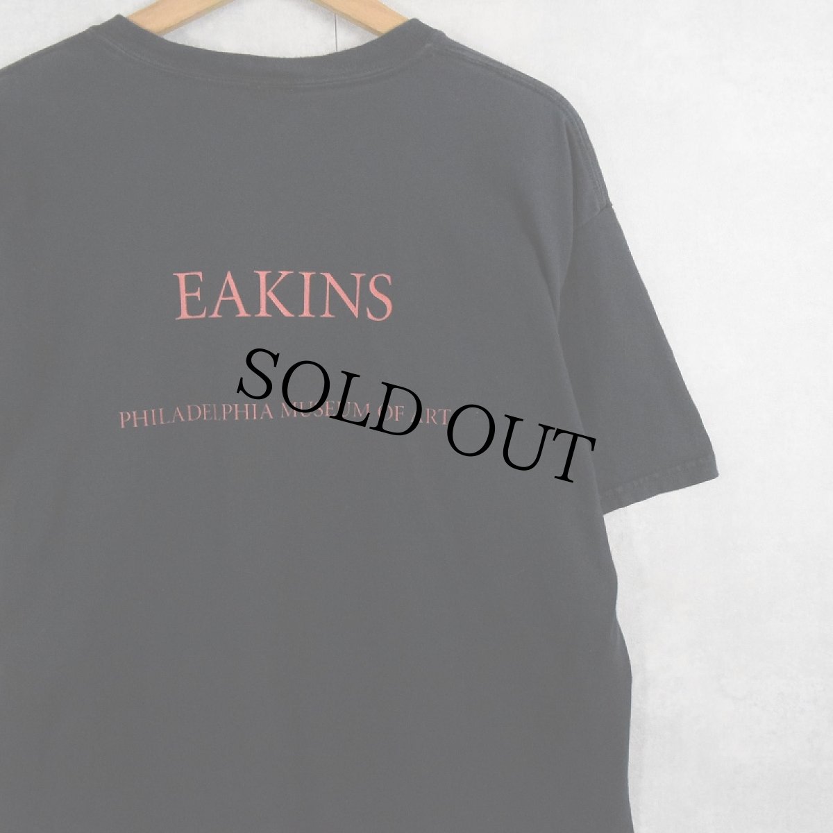 画像2: 90's〜 Thomas Eakins "PHILADELPHIA MUSEUM OF ART" アートプリントTシャツ BLACK L (2)