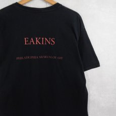 画像2: 90's〜 Thomas Eakins "PHILADELPHIA MUSEUM OF ART" アートプリントTシャツ BLACK L (2)