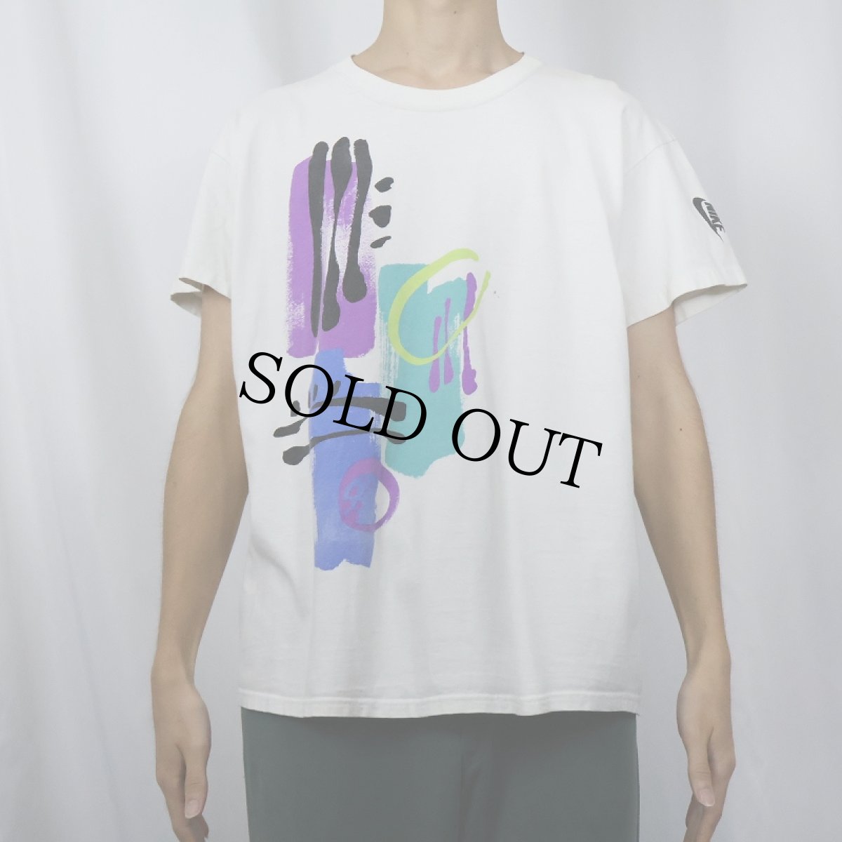 画像2: 90's NIKE 銀タグ USA製 プリントTシャツ L (2)