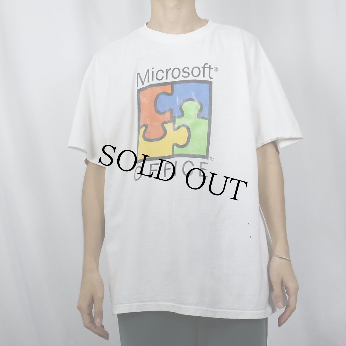 画像3: 90's Microsoft office コンピューター企業 プリントTシャツ XL (3)
