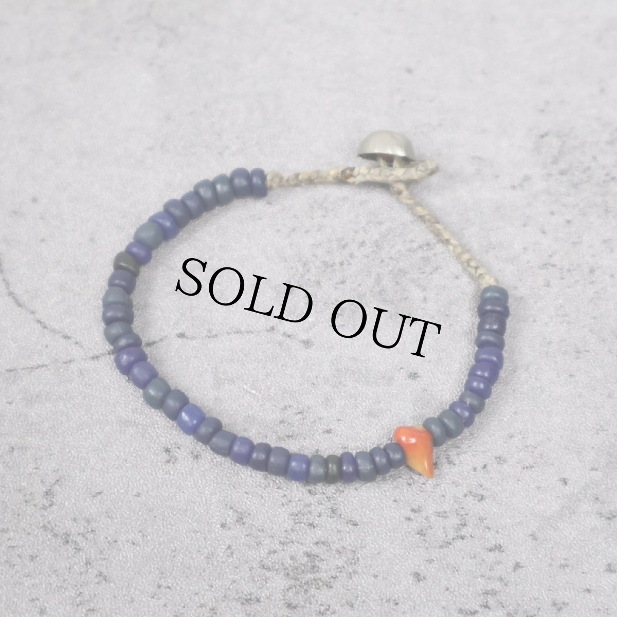 画像1: RORAN "Antique Grass Beads × Coral" ブレスレット (1)