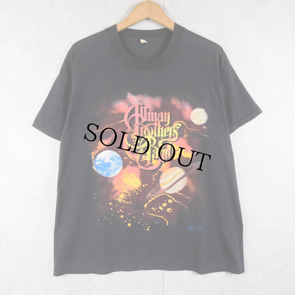 画像1: 90's ALLMAN BROTHERS BAND ブルースロックバンド ツアープリントTシャツ BLACK (1)