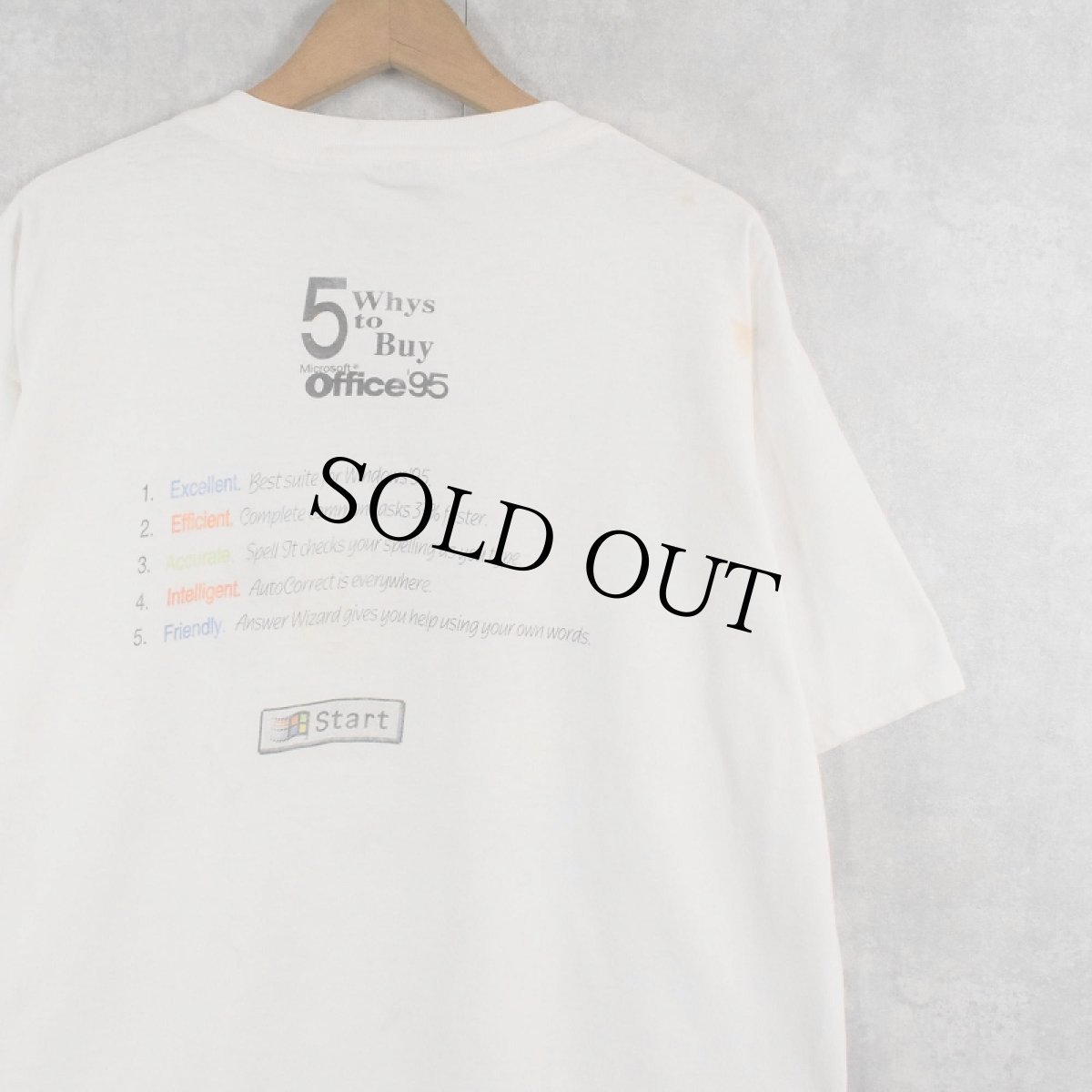 画像2: 90's Microsoft office コンピューター企業 プリントTシャツ XL (2)