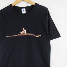 画像1: 90's〜 Thomas Eakins "PHILADELPHIA MUSEUM OF ART" アートプリントTシャツ BLACK L (1)