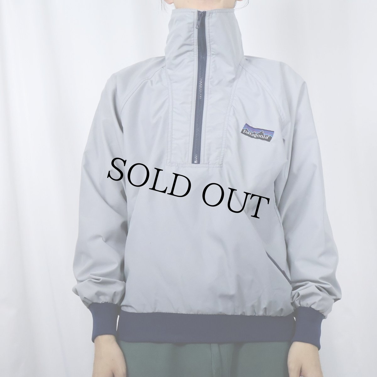 画像2: 80's Patagonia デカタグ ハーフジップナイロンジャケット S (2)