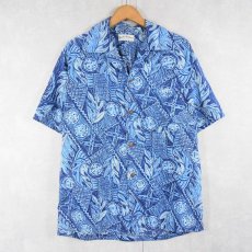 画像1: 50〜60's Paradise Sportswear オールオーバーパターン コットンアロハシャツ (1)