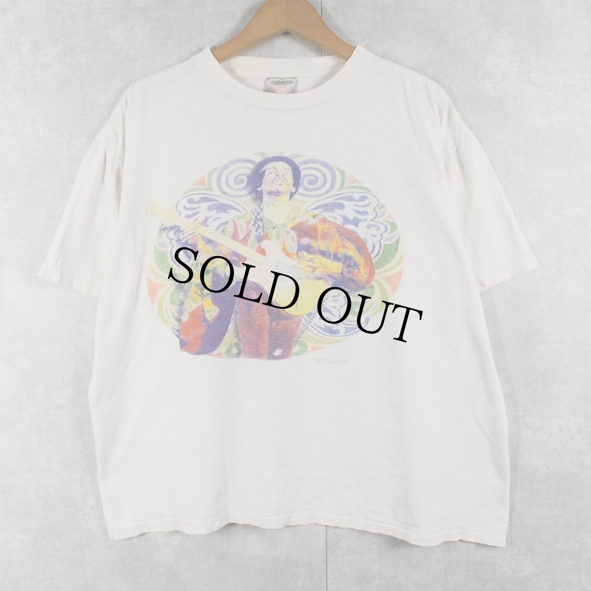 画像1: 90's Jimi Hendrix ミュージシャン プリントTシャツ XL (1)
