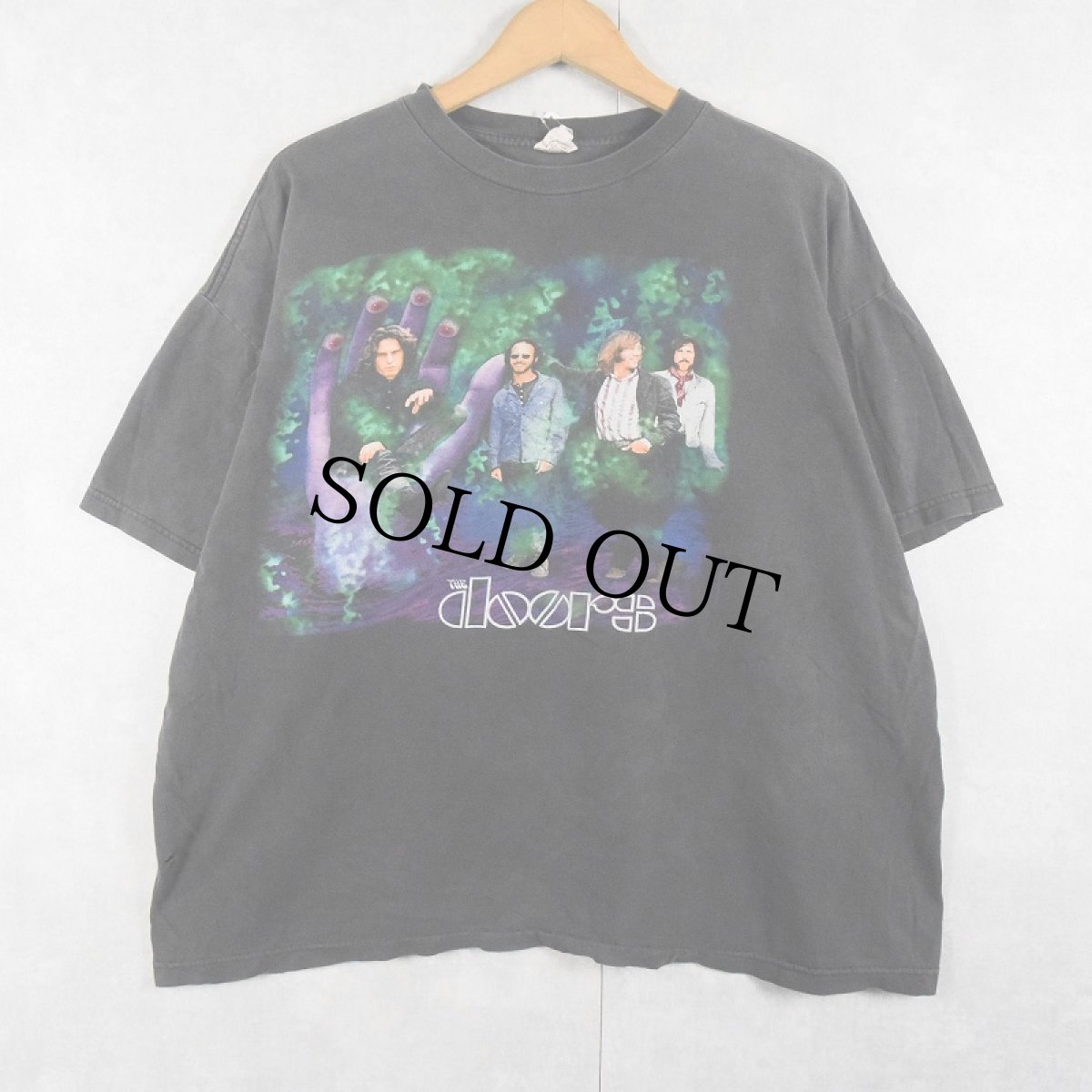 画像1: 90's The Doors USA製 ロックバンド プリントTシャツ BLACK XL (1)