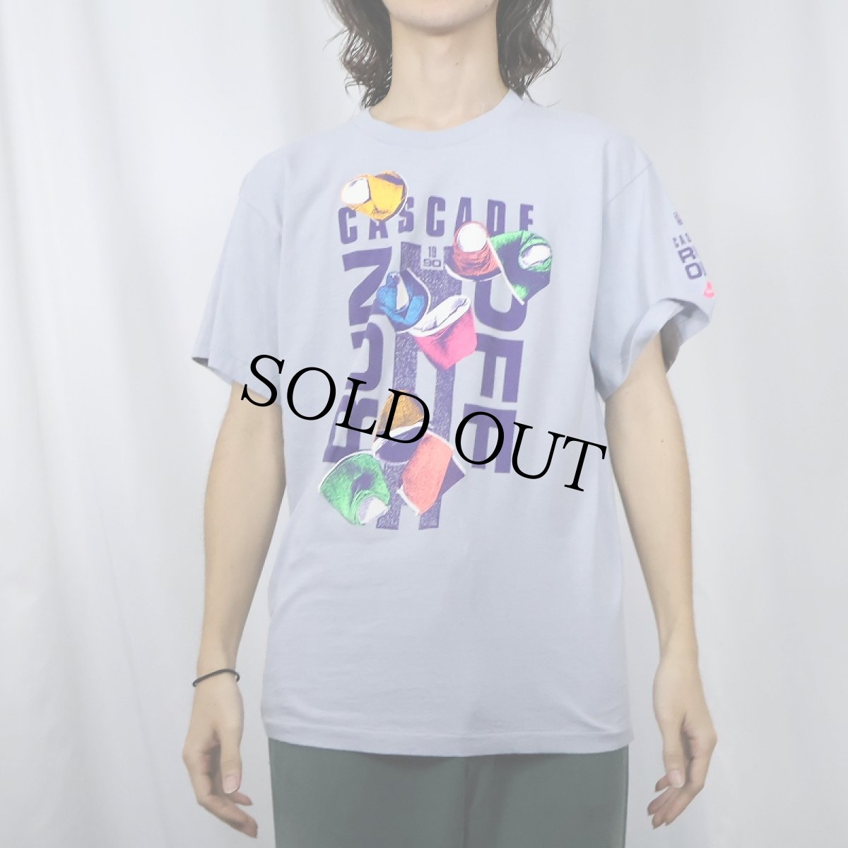 画像2: 90's NIKE 銀タグ USA製 "CASCADE RUN OFF" プリントTシャツ L (2)