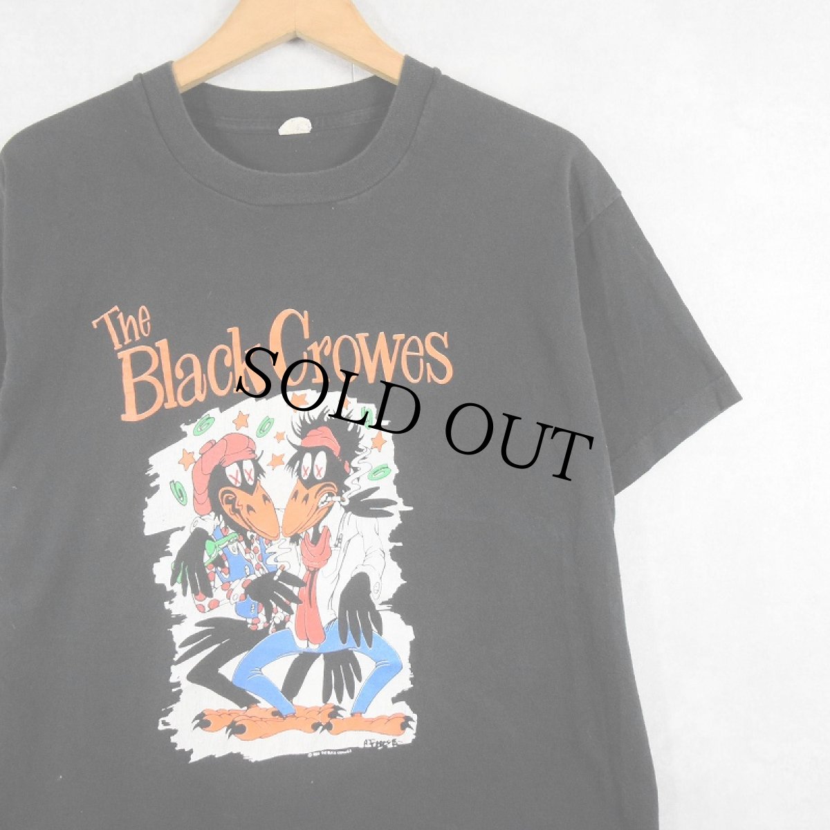 画像1: 90's The Black Crowes USA製 ロックバンド ツアープリントTシャツ BLACK XL (1)