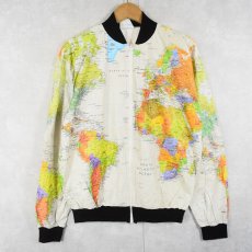 画像1: 90's 世界地図柄 ペーパージャケット M (1)