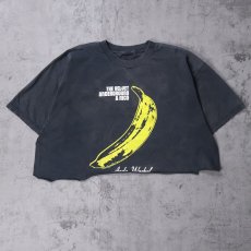 画像1: Velvet Underground "The Velvet Underground and Nico" ロックバンドアルバムプリント カットオフTシャツ BLACK (1)