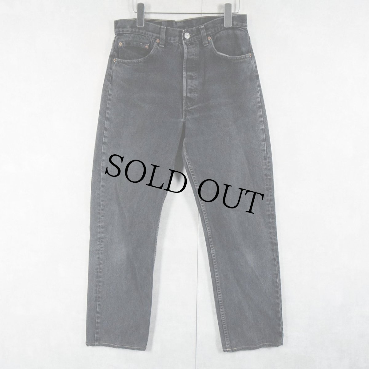 画像1: 90's Levi's 501 USA製 後染め ブラックデニムパンツ W31 (1)