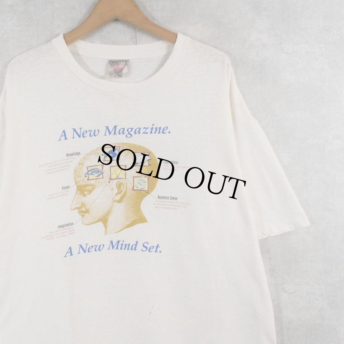 画像1: 90's Microsoft "A New Magazine. A New Mind Set." コンピューター企業 プリントTシャツ XL (1)