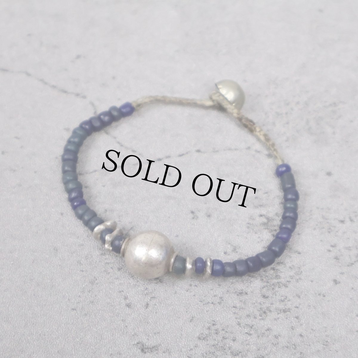 画像1: RORAN "Antique Grass Beads × Old Silver" ブレスレット (1)