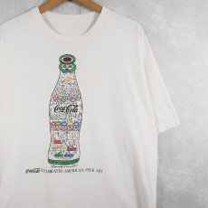画像1: 90's Howard Finster "Coca Cola" アートプリントTシャツ  (1)