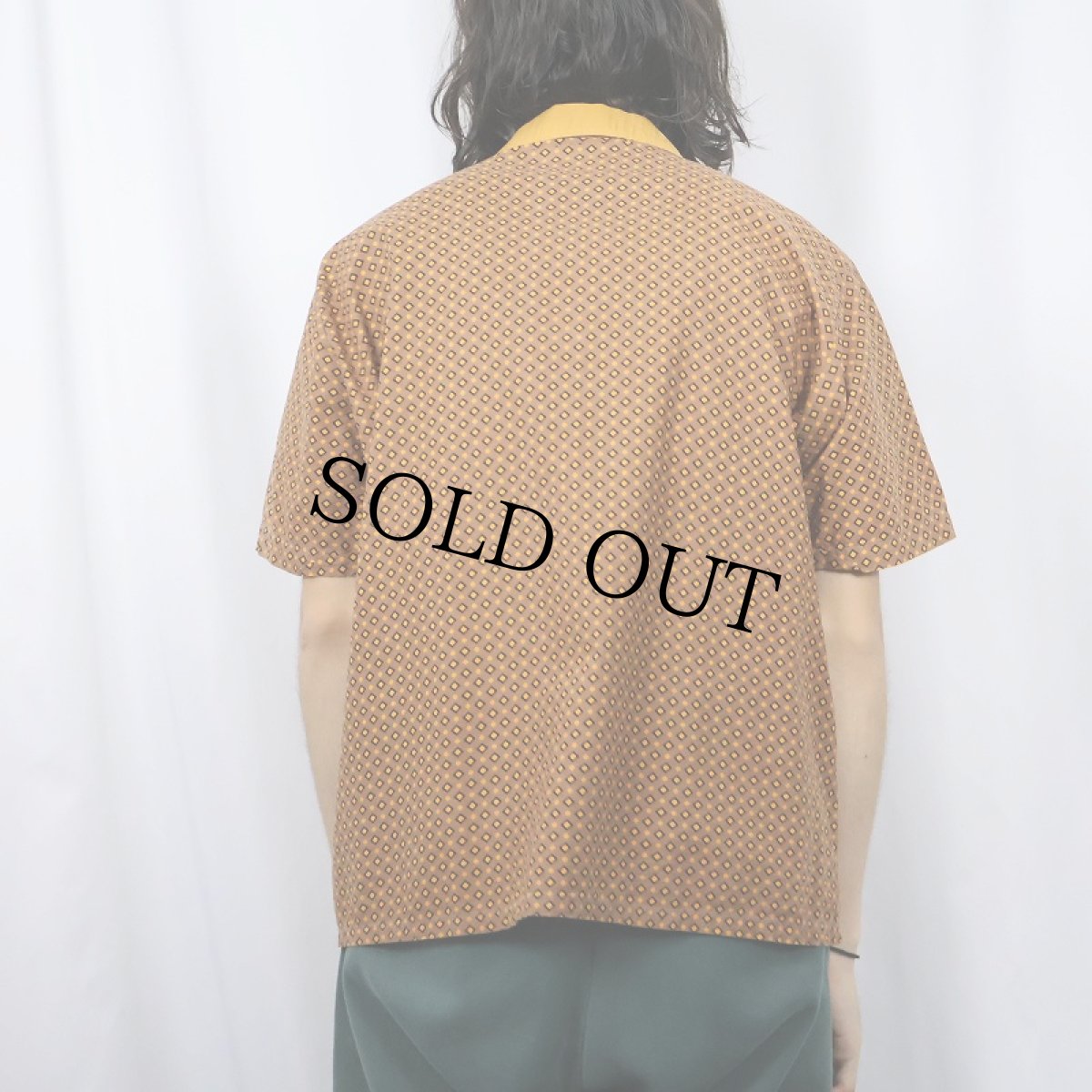 画像3: 60〜70's 総柄 コットンオープンカラーシャツ (3)