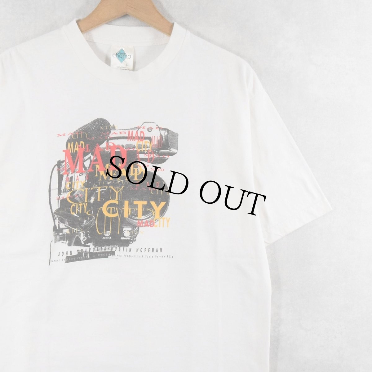 画像1: 90's MAD CITY  サスペンス映画プリントTシャツ L (1)