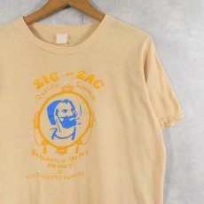 画像1: 70〜80's ZIG-ZAG 巻きタバコペーパー ロゴプリントTシャツ (1)
