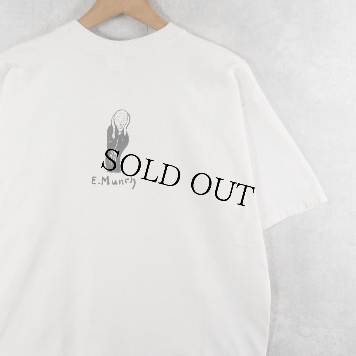 画像2: 90's Edvard Munch USA製 "叫び" アートプリントTシャツ L (2)