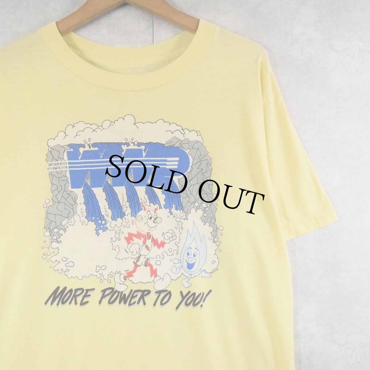 画像1: 80's Reddy Kilowatt "MORE POWER TO YOU!" キャラクタープリントTシャツ (1)