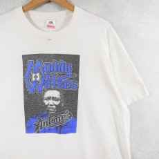 画像1: 90's Muddy Waters USA製 ブルース・シンガー プリントTシャツ XL (1)