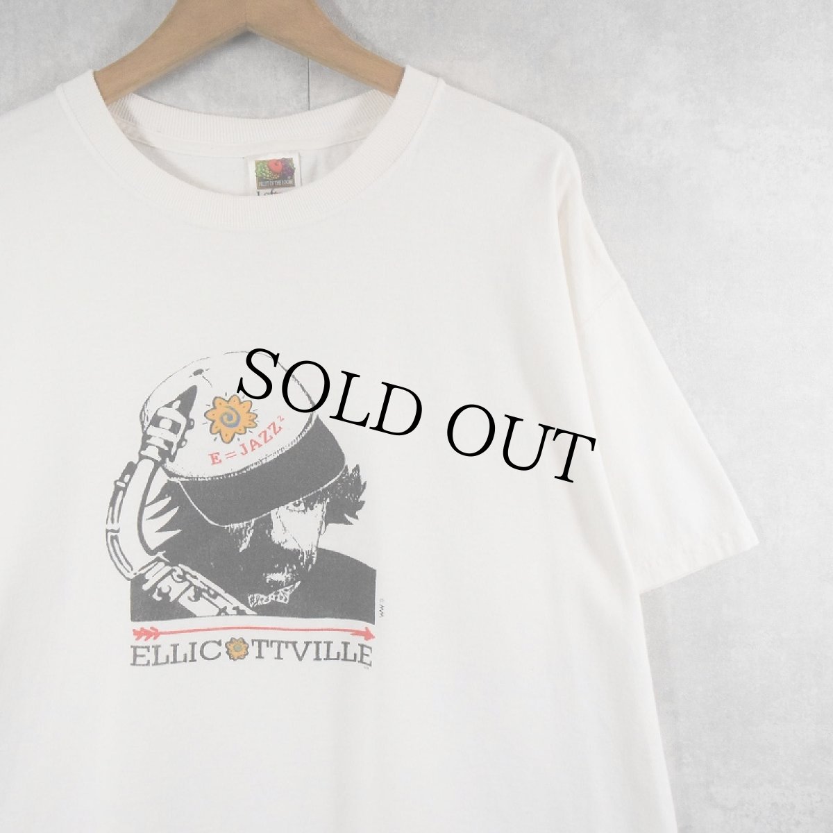 画像1: "E=JAZZ ELLICOTTVILLE" ジャズイベント プリントTシャツ XL (1)