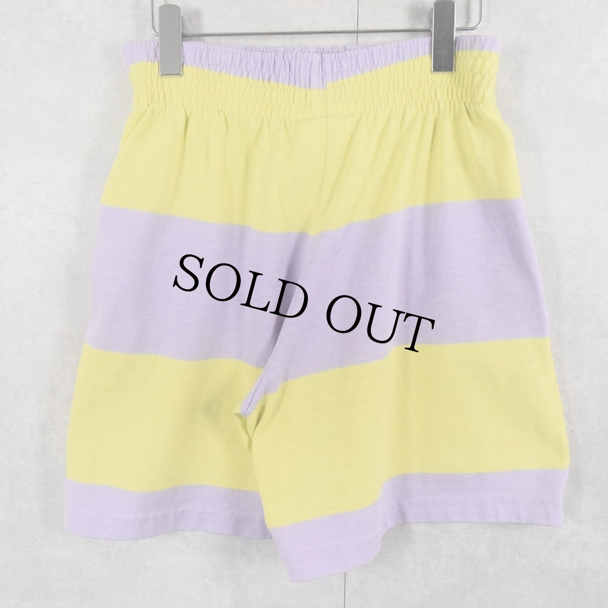 画像2: 80's Ocean Pacific USA製 ボーダー柄 スウェットショーツ S (2)