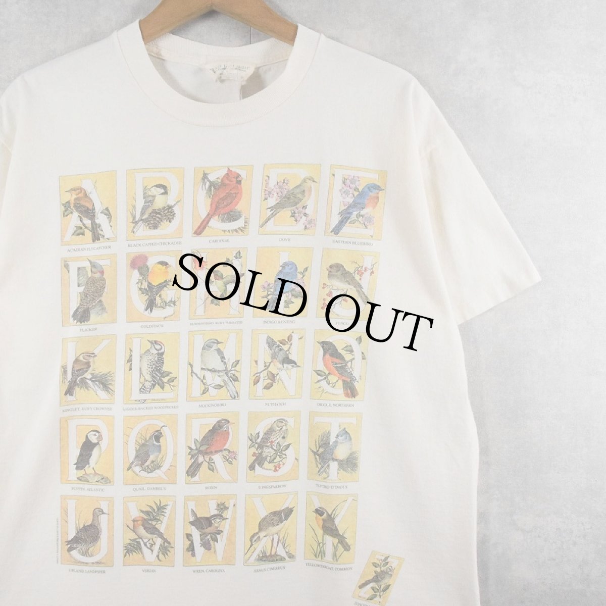 画像1: 90's PLANET THE EARTH USA製 野鳥 プリントTシャツ L (1)