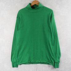 画像1: 80's U.S.NAVY デッキクルー モックネックロンT LARGE (1)