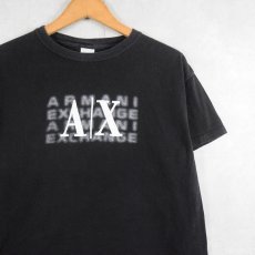 画像1: ARMANI EXCHANGE ロゴプリントTシャツ BLACK S (1)