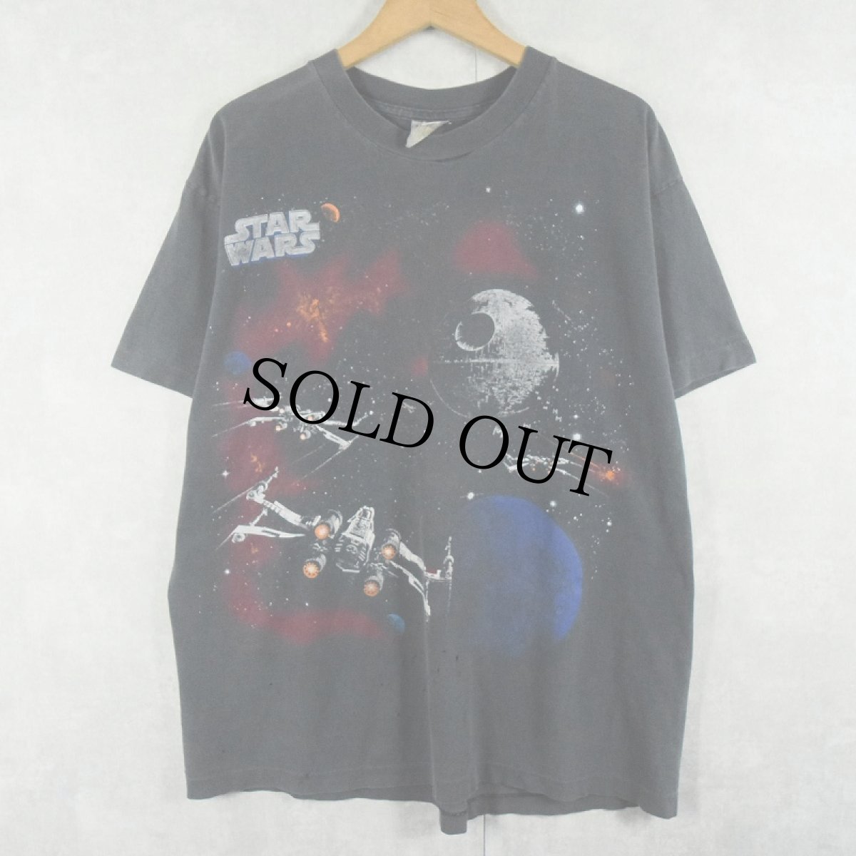 画像1: 90's STAR WARS USA製 映画プリントTシャツ BLACK XL (1)