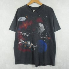 画像1: 90's STAR WARS USA製 映画プリントTシャツ BLACK XL (1)