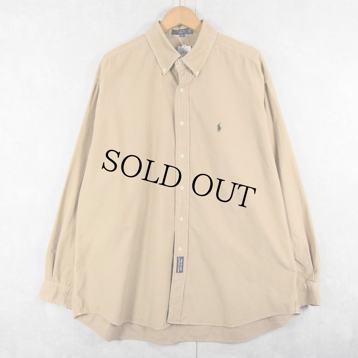 画像1: POLO Ralph Lauren ロゴ刺繍 コーデュロイ ボタンダウンシャツ XL (1)