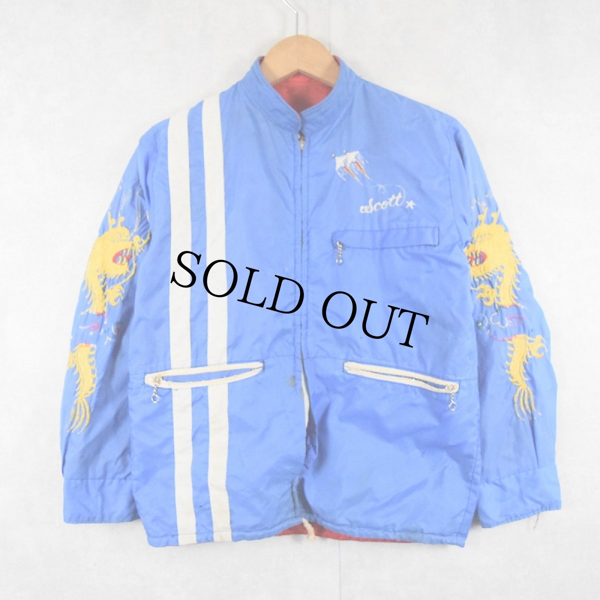 画像2: 60〜70's U.S.AIR FORCE "SNOOPY × Road Runner" リバーシブル ナイロンスーベニアジャケット (2)