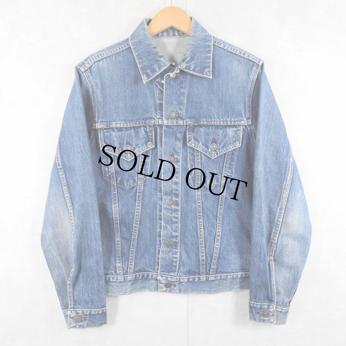 画像1: 60〜70's LEVI'S 70505 BIGE デニムジャケット SIZE40 (1)